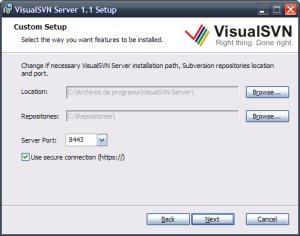 Instalación de VisualSVN Server